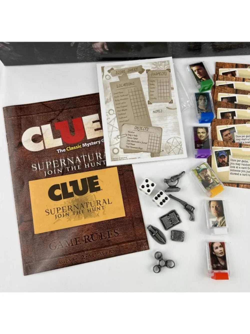 Clue Supernatural Join the Hunt Board Game Sam & Dean Rare 2014 100% Complete